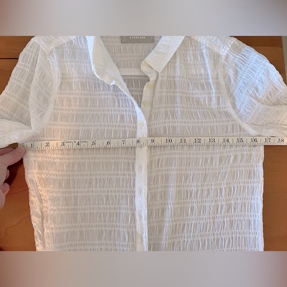 NWOT Everlane The Button Smock Top. Size 2. White. - Picture 10 of 10